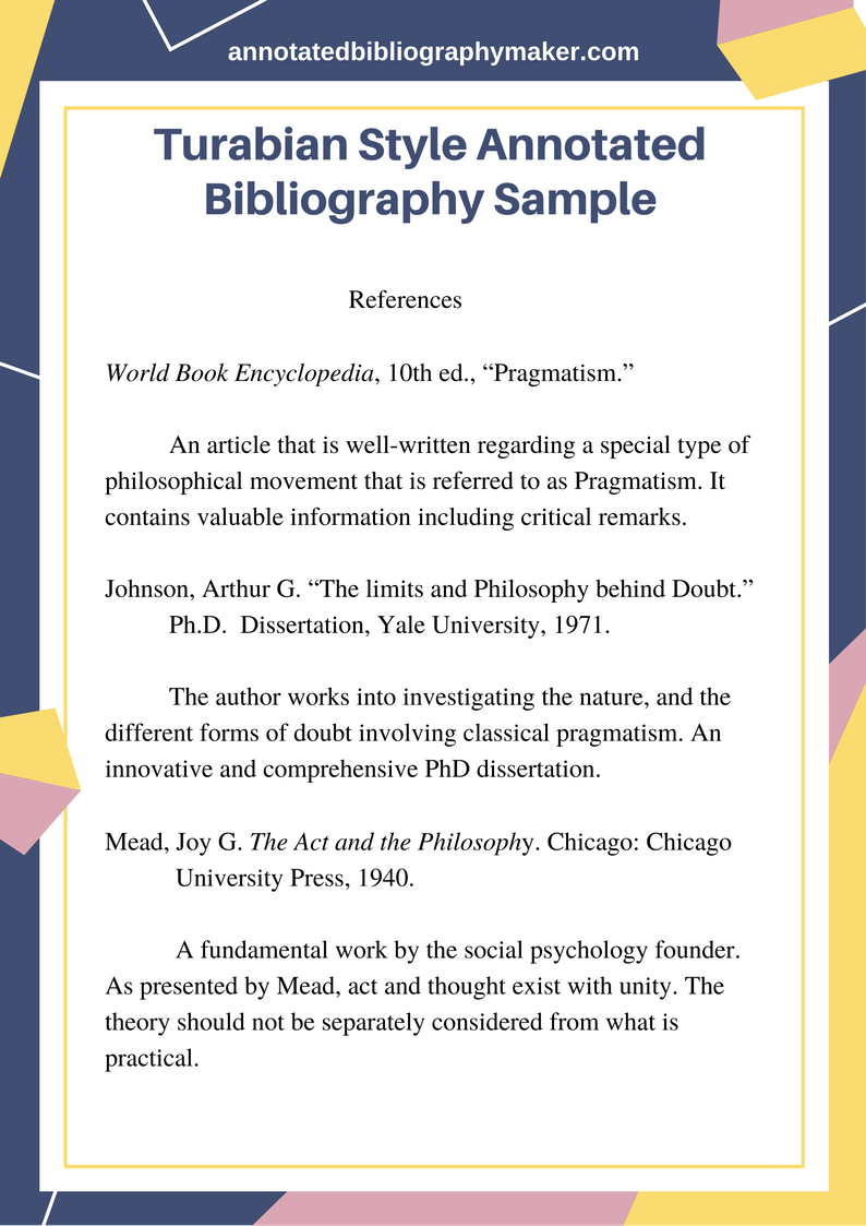 annotated bibliography for an article example